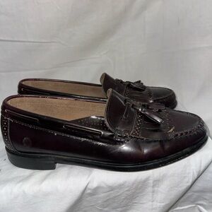Bass Brompton Kiltie Roman Tassel Loafers Men's 11 D Brown Leather Slip On Shoes